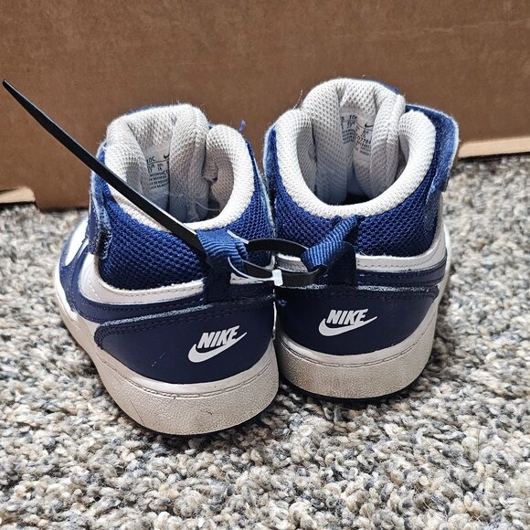 Nike Dunk High Velcro White/Navy - Picture 2 of 5